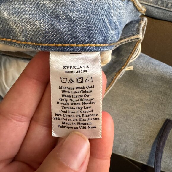 NWT Everlane Mid-Rise Skinny Light Wash Jeans, Size 30R - Picture 4 of 8